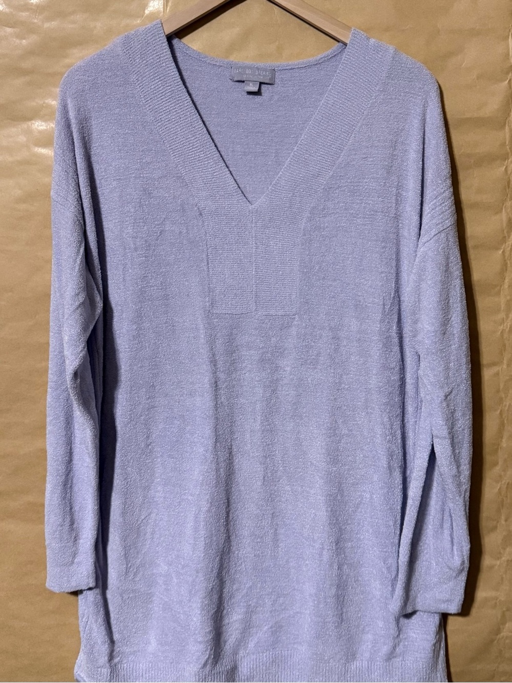 Barefoot Dreams CozyChic Ultra Lite V-Neck Tunic Dream Blue XL